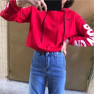Áo thun tay dài nữ có nón nope