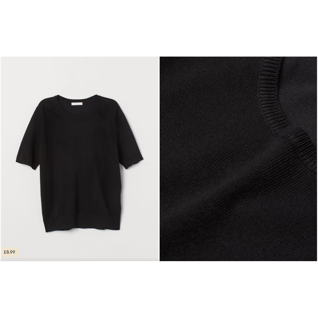 Áo len nữ đen HM H&amp;M_hàng chính hãng authentic