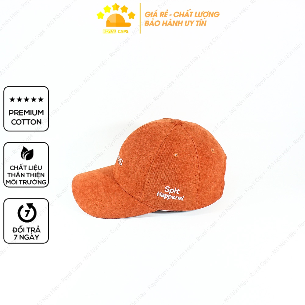 Mũ Lưỡi Trai Nón Lưỡi Trai Nam Nữ Nhung Mịn Hàn Quốc Thêu GROUND Nón Kết - Royal Caps