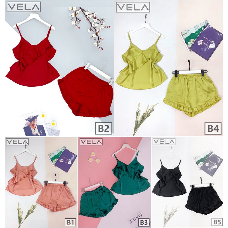 Bộ Đùi Bèo Xéo Lụa Satin