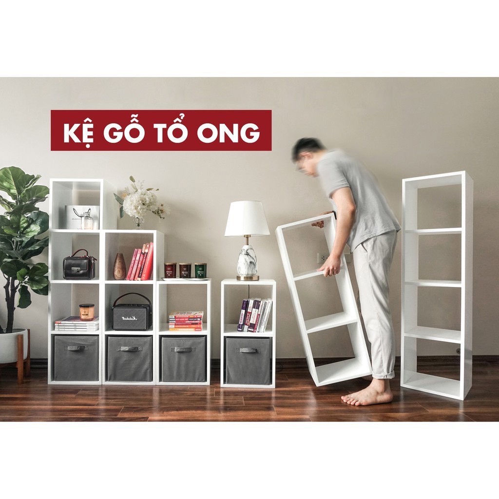 🚛FREESHIP 🆓 Kệ Gỗ Đa Năng Kệ Gỗ Tổ Ong Nhiêu Tầng Lắp Ghép Tiện Dụng