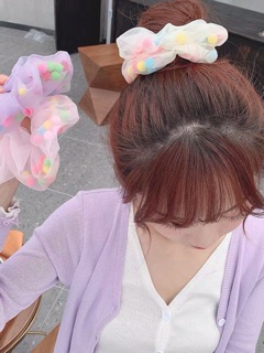 𝑩𝑼𝑭𝑭𝑬𝑻 𝑺𝑻𝑶𝑹𝑬 - Buộc Tóc SCRUNCHIE Voan Bi Bông 🥰