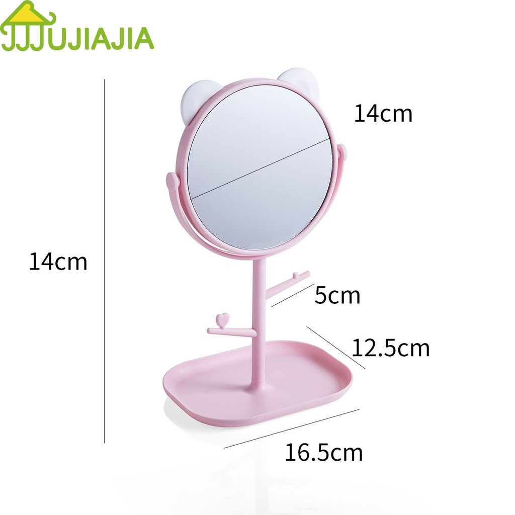 Gương Trang Điểm Để Bàn JUJIAJIA Nhỏ Gọn Tiện Dụng Có Thể Gập Lại