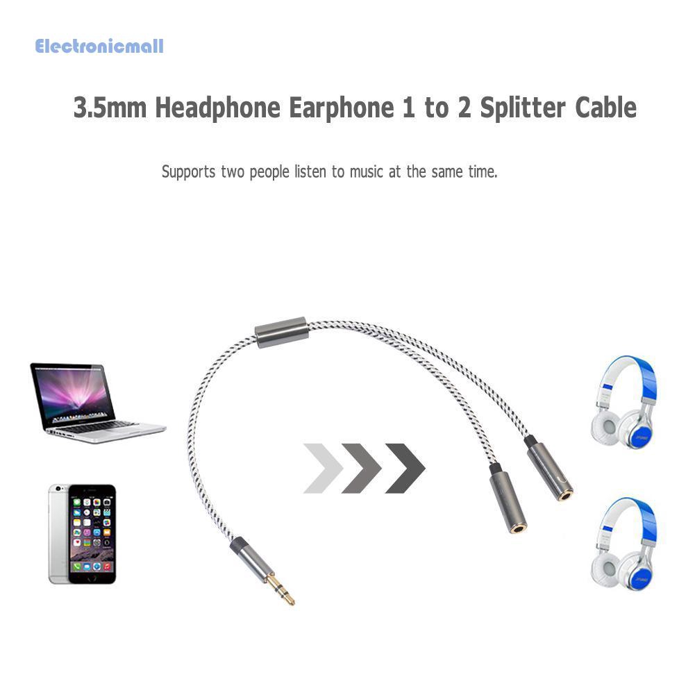 Cáp Chia 2 Cổng Âm Thanh 3.5mm
