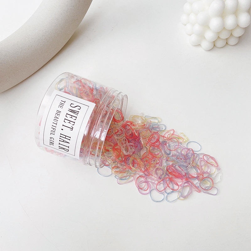 Set 2500/1000/800/500 Dây Thun Buộc Tóc Nhiều Màu Sắc Dễ Thương Cho Bé