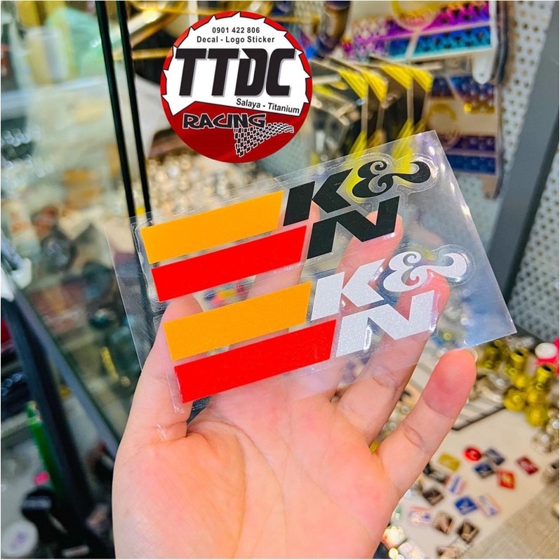 Tem Logo Sticker K&amp;N ghép nổi trên mọi nền màu 🇹🇭