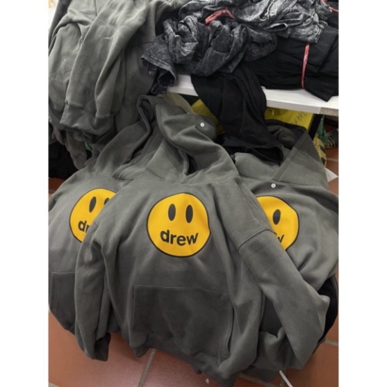 Áo nỉ hoodie Drew House mặt cười unisex dài tay nam nữ cao cấp, áo phông nỉ bông sweater có mũ màu xám nâu, đen M24 | BigBuy360 - bigbuy360.vn