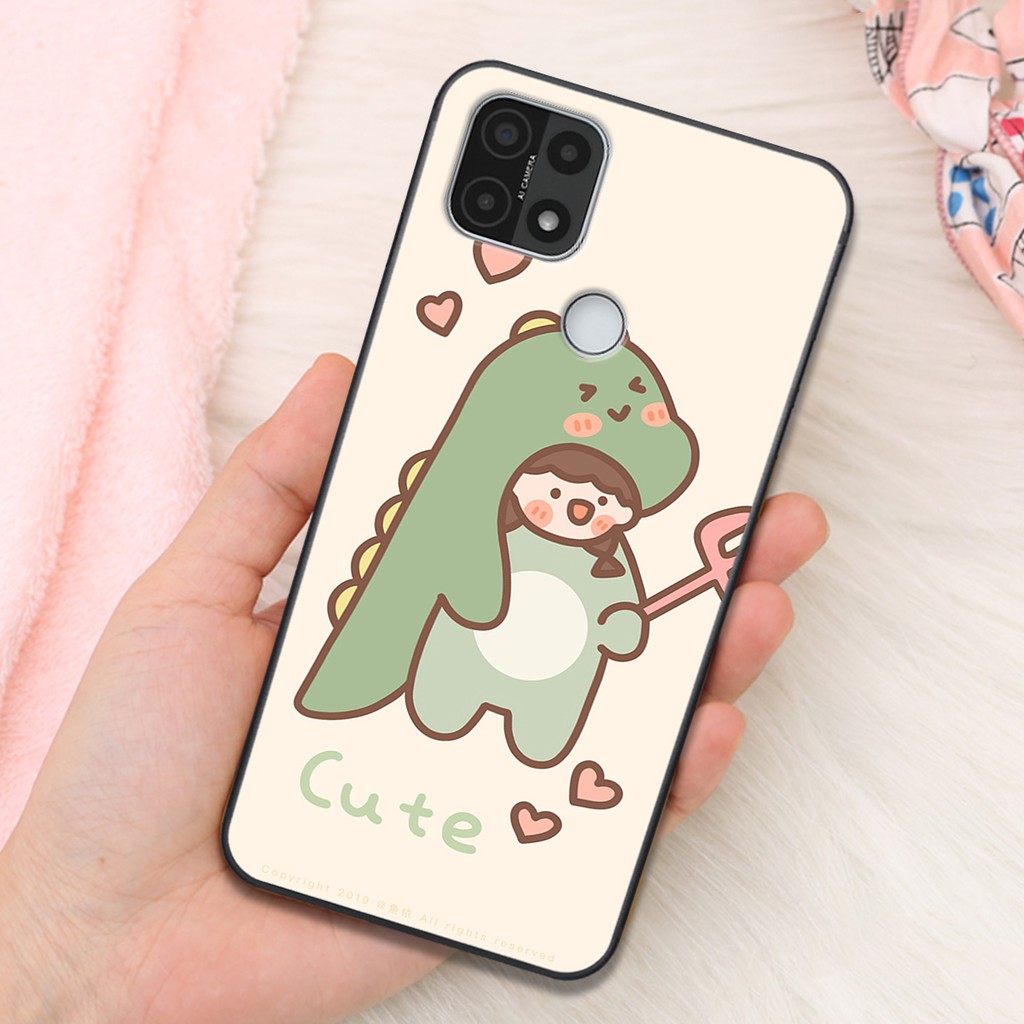 Ốp lưng oppo A15, A15s, A73, A93, A3s, F9 hình khủng long dễ thương