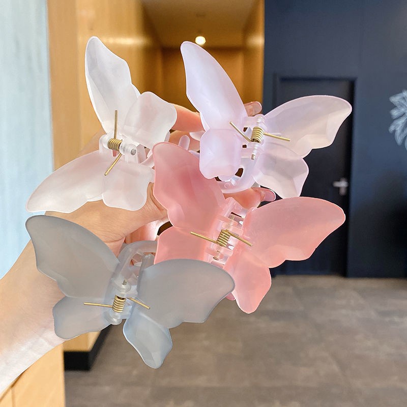 Kẹp Tóc Hình Bướm Mặt Nhám Ba Chiều Dành Cho Nữ