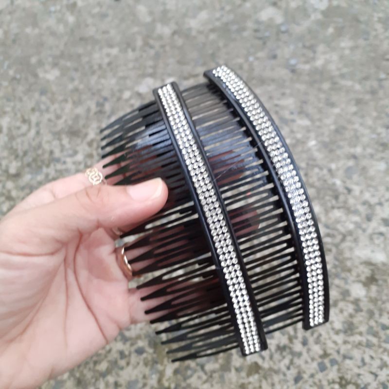 Lược cài tóc đính soàn 3 hàng (Ảnh thật)