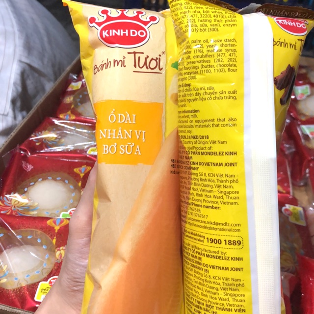 Bánh Mì Ổ Dài Kinh Đô Vị Bơ Sữa/ Socola 90g