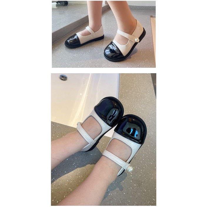 Giày búp bê, giày bệt bé gái quai dán đính ngọc siêu xinh chất da bóng đế êm mềm phong cách công chúa mới nhất M346