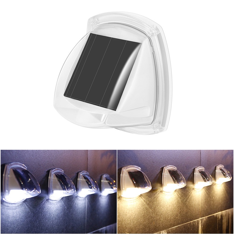 Đèn Led 8 bóng thông minh gắn tường sử dụng năng lượng mặt trời chống nước IP65