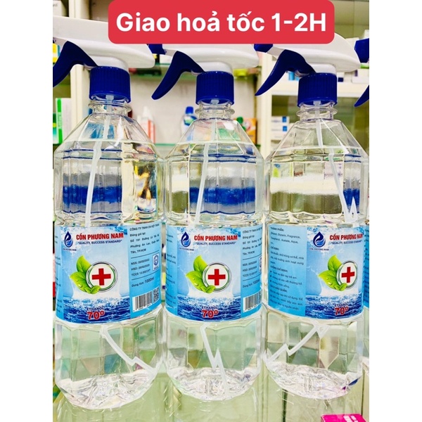 Cồn 70 Độ Chai 1000ML Có Vòi Xịt Tiện Lợi Nhiều mùi - cồn có vòi