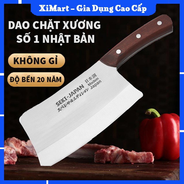 [MỚI] Dao Nhật Chính Hãng Seki Cao Cấp 30cm - Dao Thái Thịt Chặt Xương Bằng Thép Siêu Cứng Bền 20 Năm - XiMart