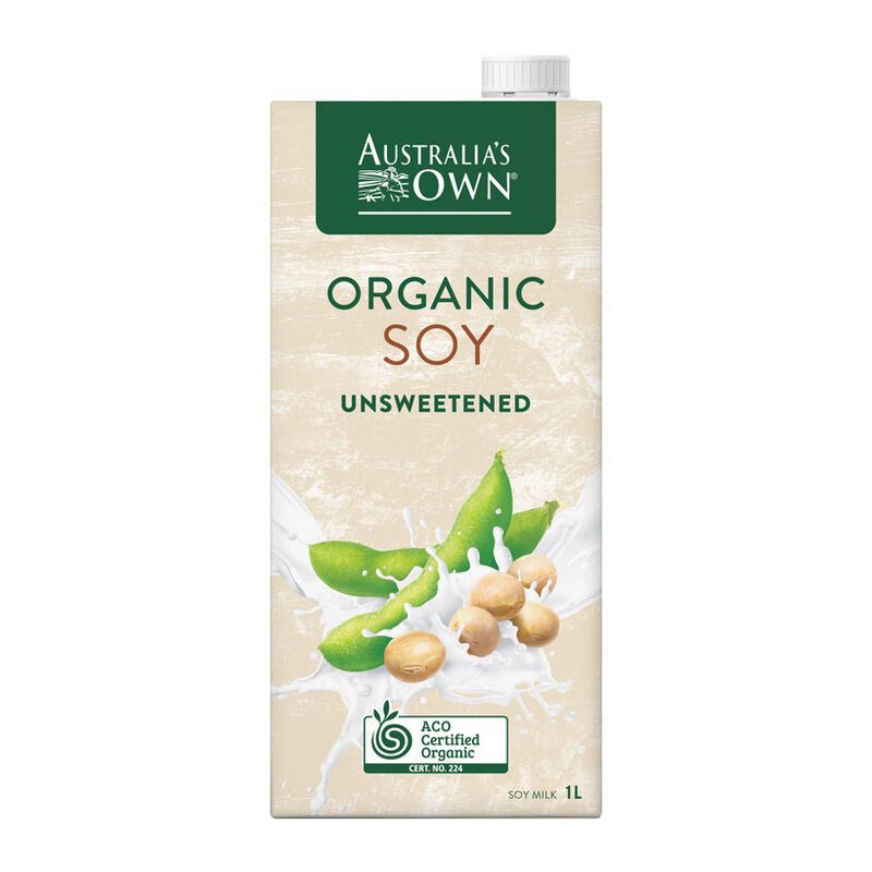 COMBO 8 HỘP] Sữa đậu nành không đường AUstralia's Own Unsweetened Soy 1L
