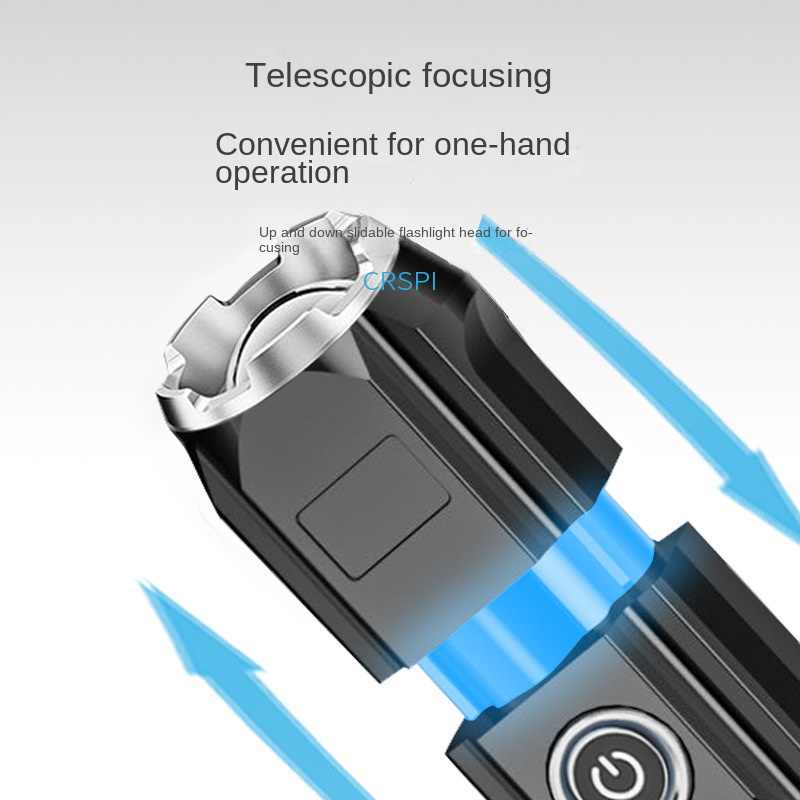 Mới Đèn Pin Mini Công Suất Cao Sạc Cổng USB Mang Đi Tiện Dụng