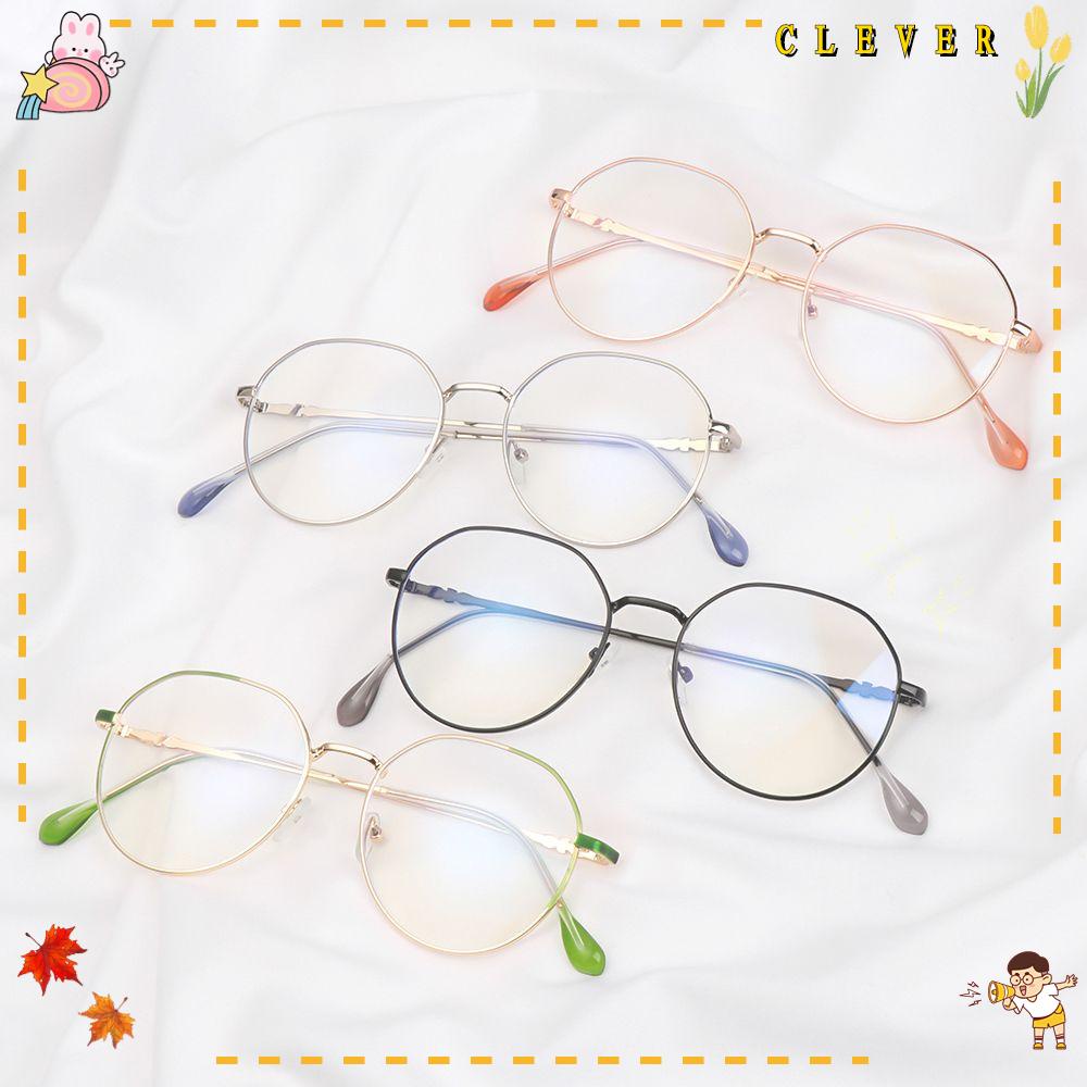 Mắt Kính Gọng Kim Loại Tròn Chống Tia Uv Nhiều Màu Sắc