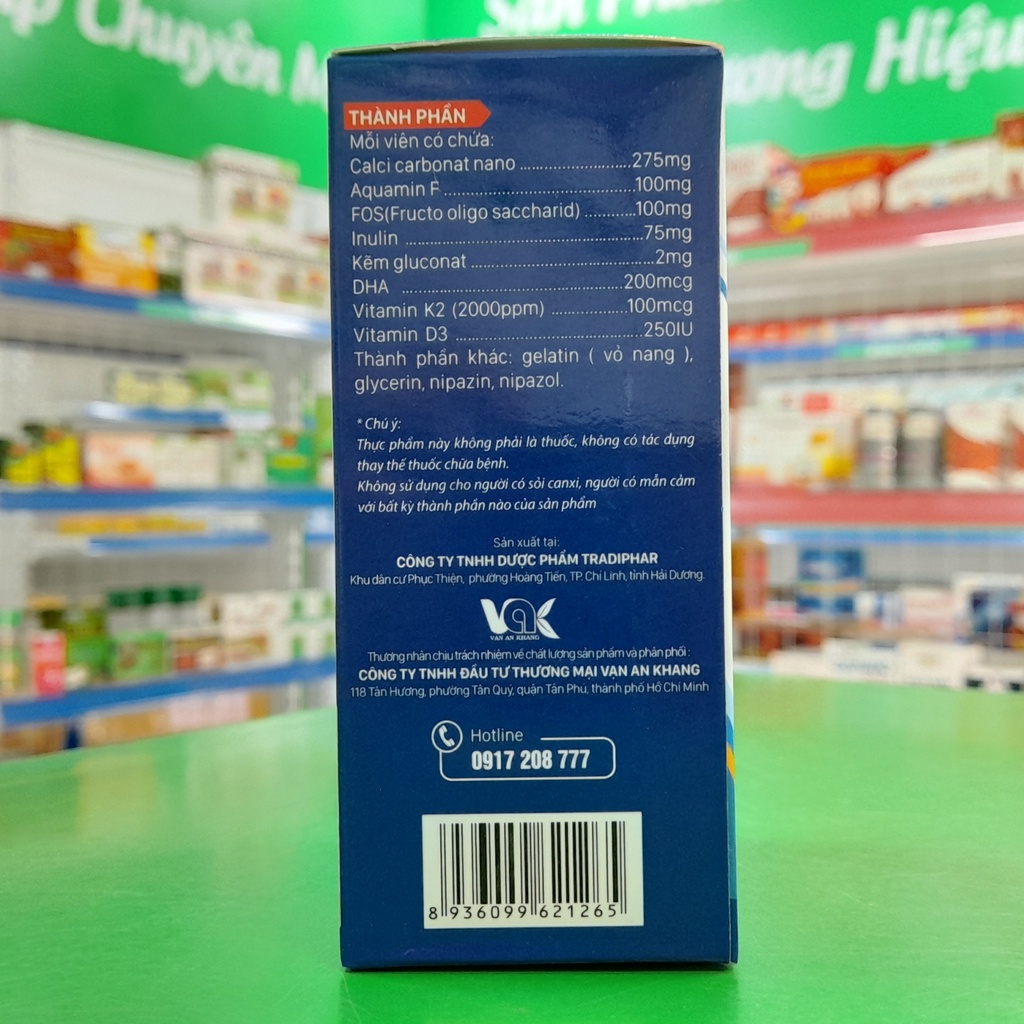 Canxi Nano Vitality- Giúp bổ sung canxi, vitamin D3 cho cơ thể, hỗ trợ phát triển chiều cao và giảm nguy cơ còi xương