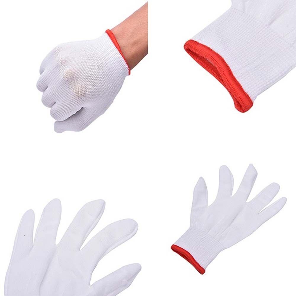 Găng Tay Bảo Hộ Lao Động Bằng Nylon Cotton Màu Trắng