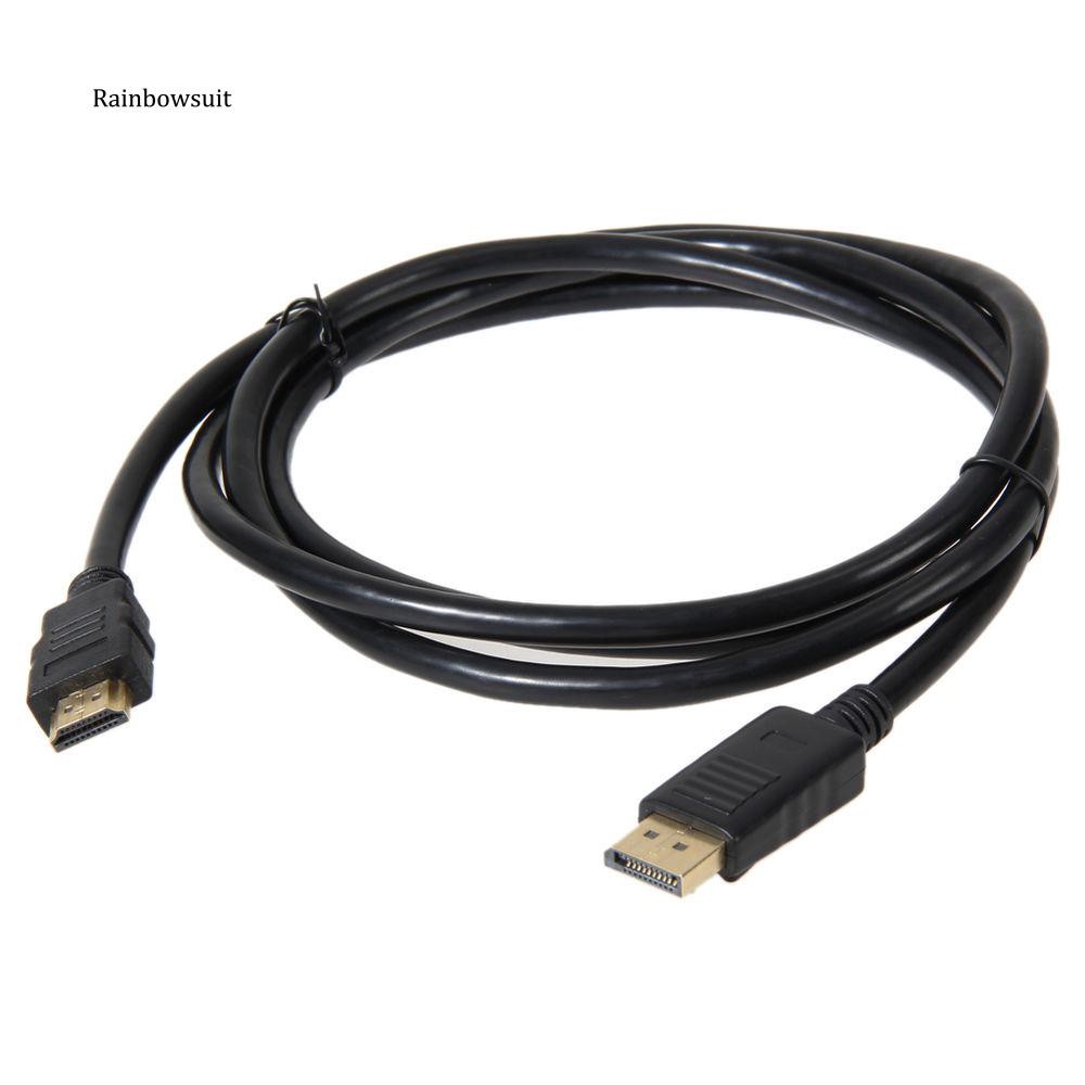 Dây cáp chuyển đổi 1.8M đầu cắm DP sang đầu cắm HDMI cho PC HDTV DV máy tính bảng