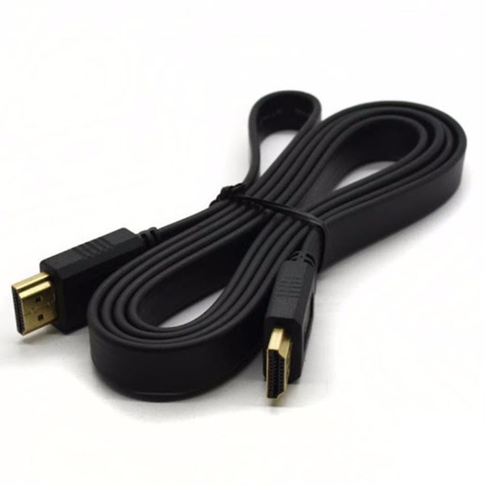 Dây HDMI - Cáp HDMI 5 mét - Màu đen, loại dẹt - Full HD - Bảo hành 3 tháng