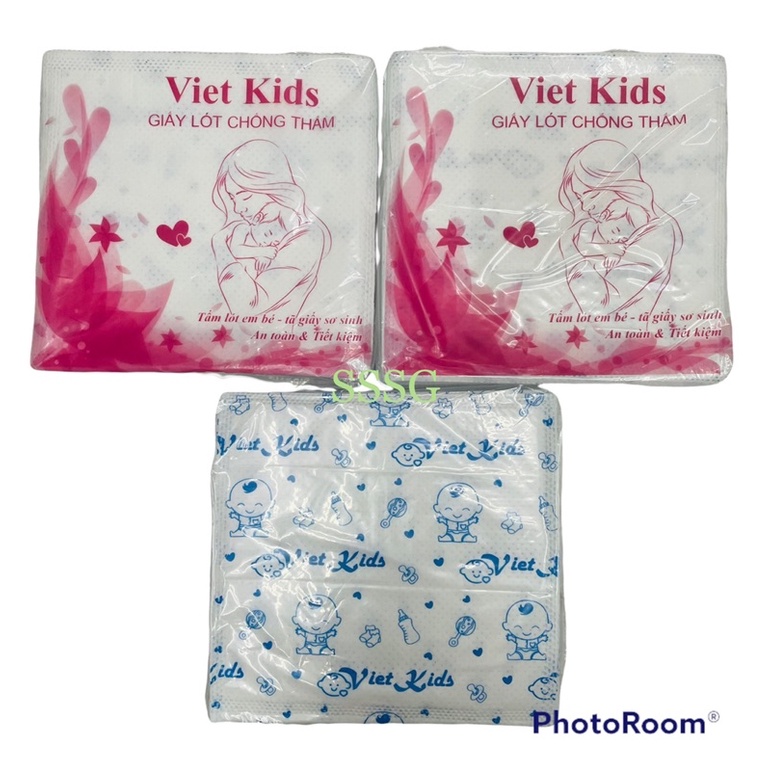 Bịch 30 tấm lót phân su VietKids (20x20 cm)