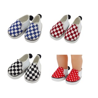 Giày caro đuôi thỏ cho búp bê 20cm