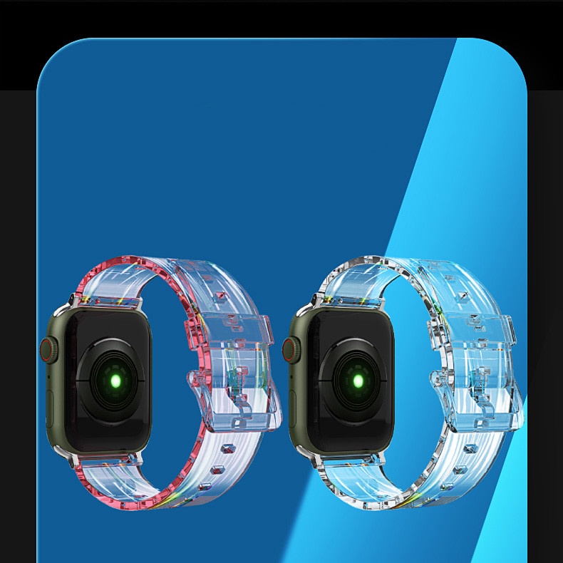 Dây Đeo Trong Suốt Cho Đồng Hồ Thông Minh Apple Watch 7/6/5/4/3/2/1/SE 38mm 40mm 41mm 42mm 44mm 45mm