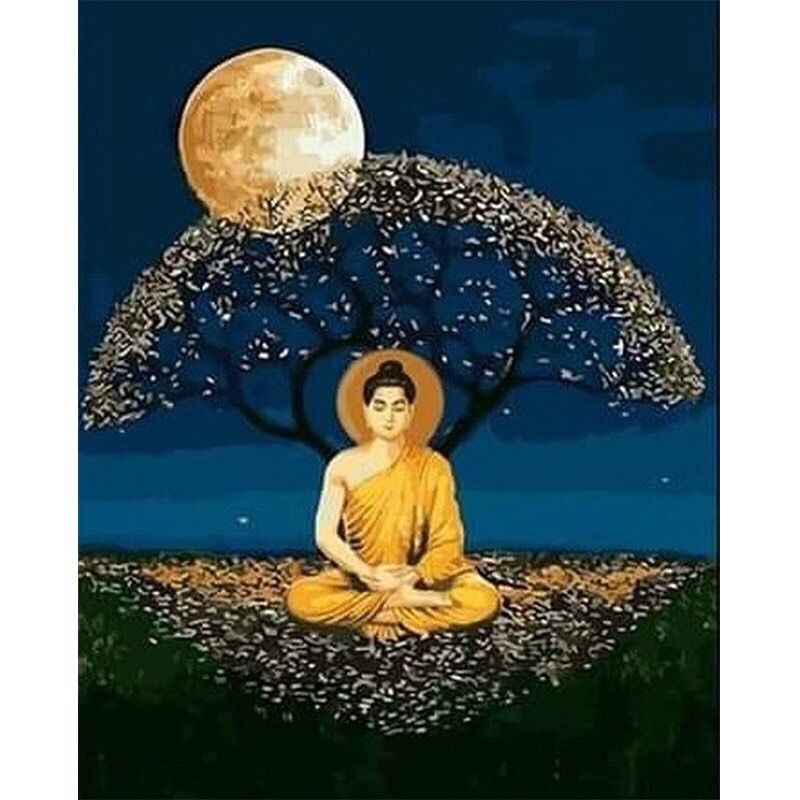 Tranh đính đá tự làm hình phật size 30*40