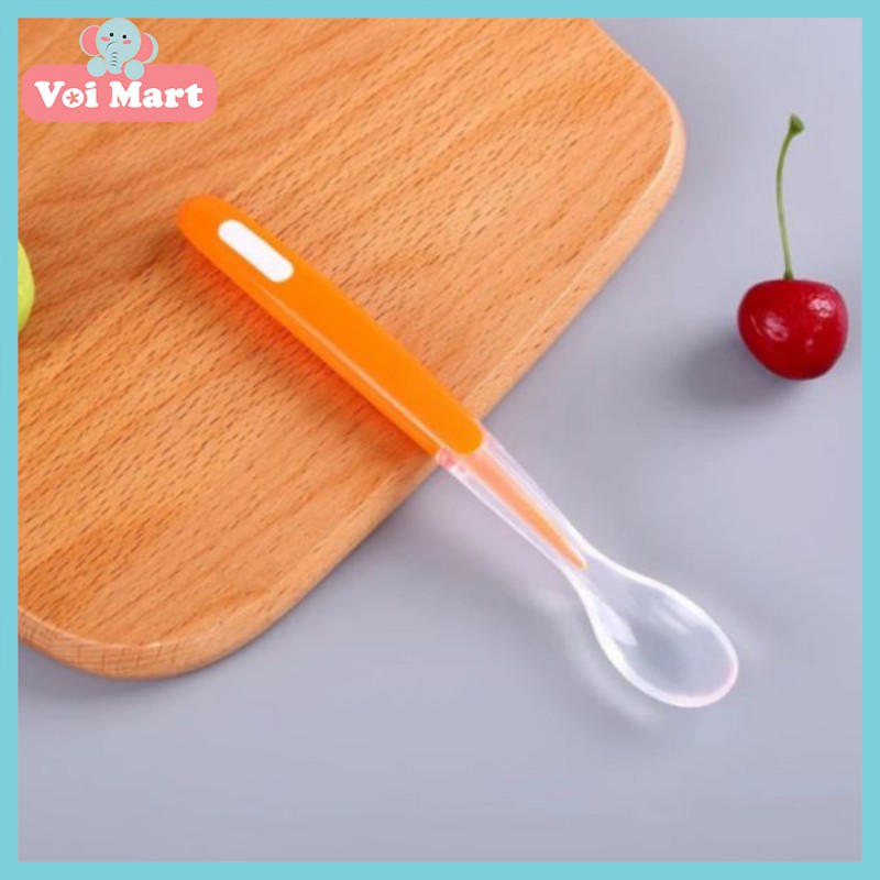 🍀Thìa Ăn Dặm Silicon Siêu Mềm Cán Dài