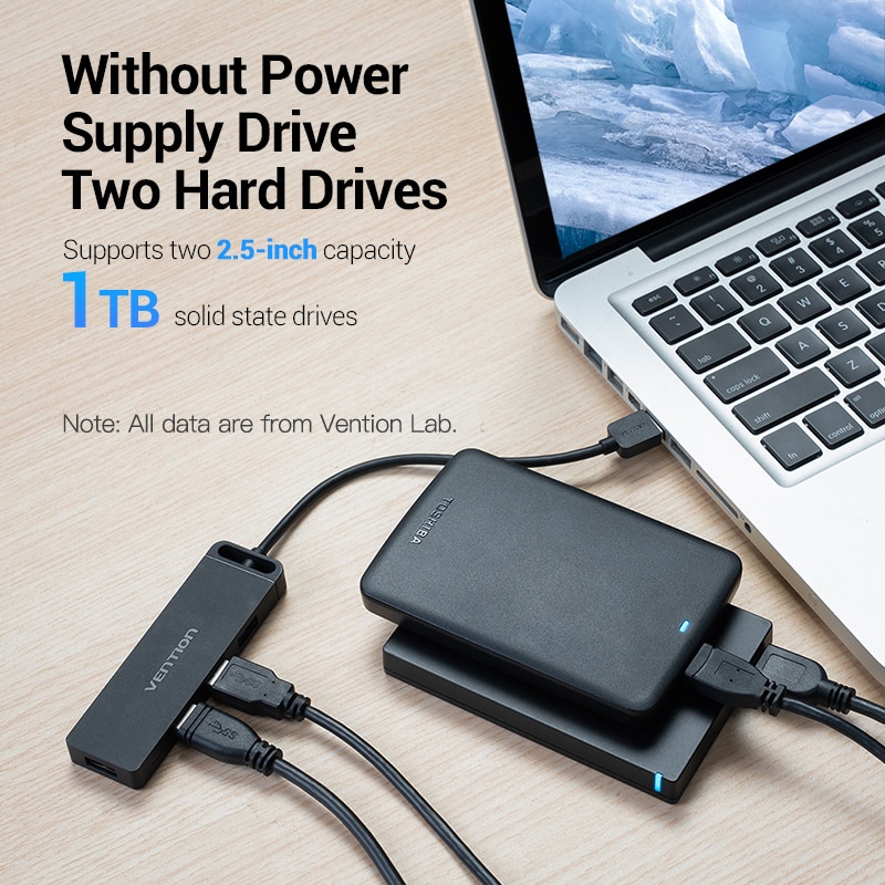 VENTION Bộ Chia 4 Cổng Usb 3.0 / 2.0 Tốc Độ Cao Cho Notebook Pc