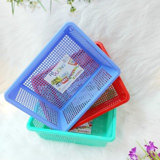 {Chính Hãng}Rổ nhựa vuông Tân Lập Thành đựng đồ/ lưu trữ C3 30.5*24.5*10 Cm