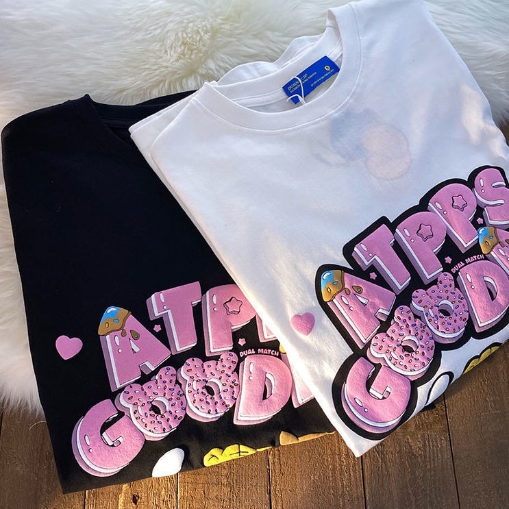 Áo Thun HIIXIIVI T-Shirt Tay Ngắn Cổ Tròn In Hình Hoàng Hôn Thời Trang Mùa Hè Phong Cách Hàn Quốc Dành Cho Nữ 2022