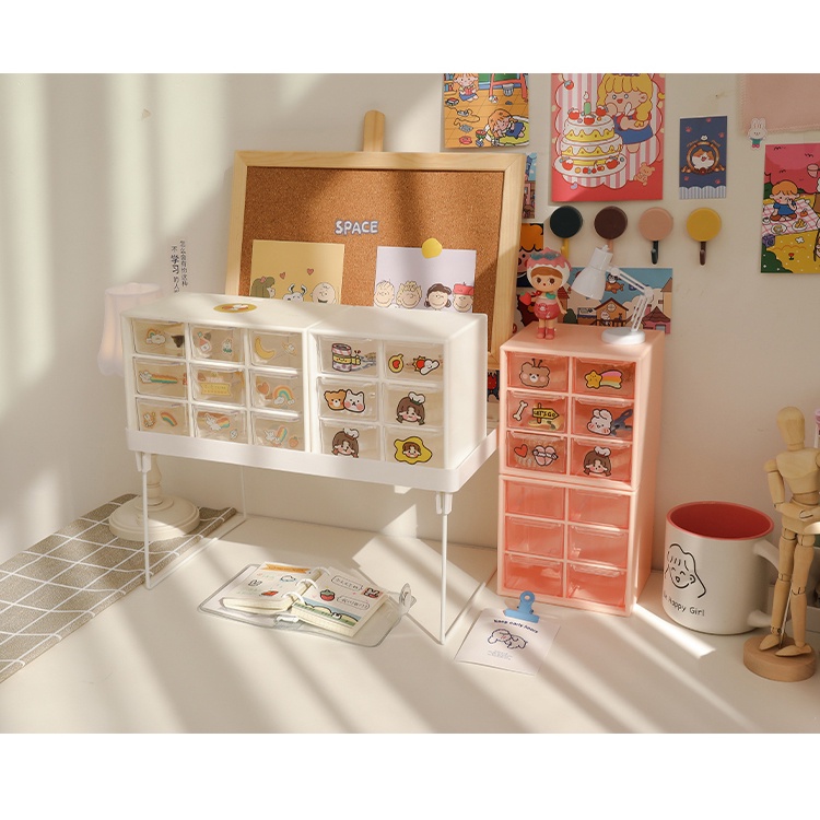 Flowertree Hộp Đựng Đồ Văn Phòng Phẩm 6 Ngăn Tiện Lợi