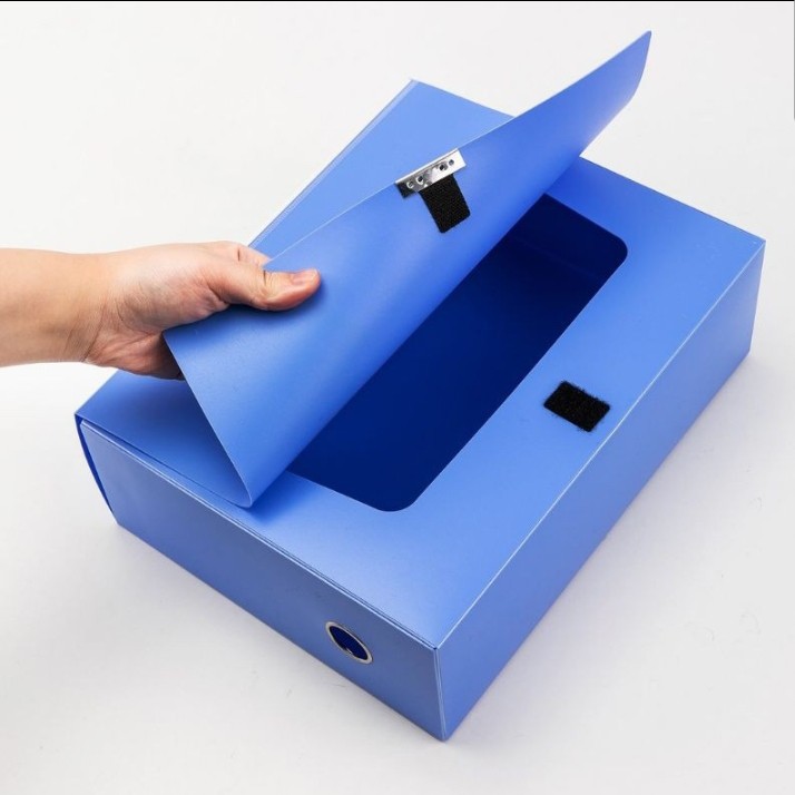 Cặp hộp nhựa Deli 10cm 38117 - Bìa hộp - File hộp