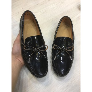 Giày lười lv da bóng sang trọng