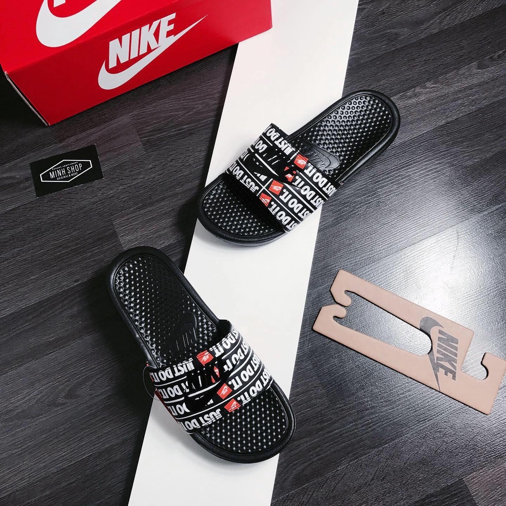 Dép Nikkeeee_Benassi JDI Black/White/Orange - 5538
