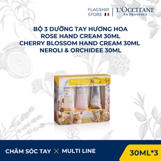 L'Occitane 3 dưỡng tay hương hoa hồng - hoa Anh Đào - hương hoa lan & hoa cam 30ml