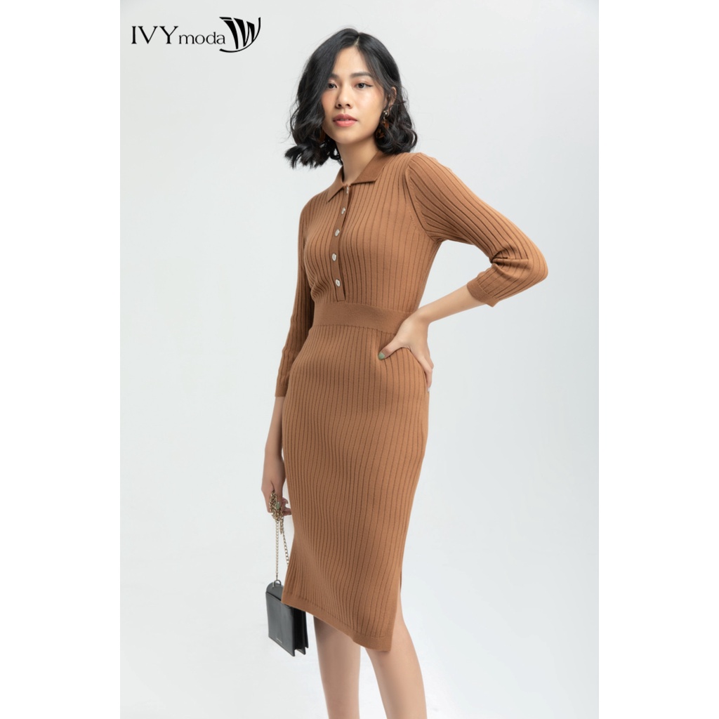 Đầm len lông cừu cổ đức IVY moda MS 42B7969 hover