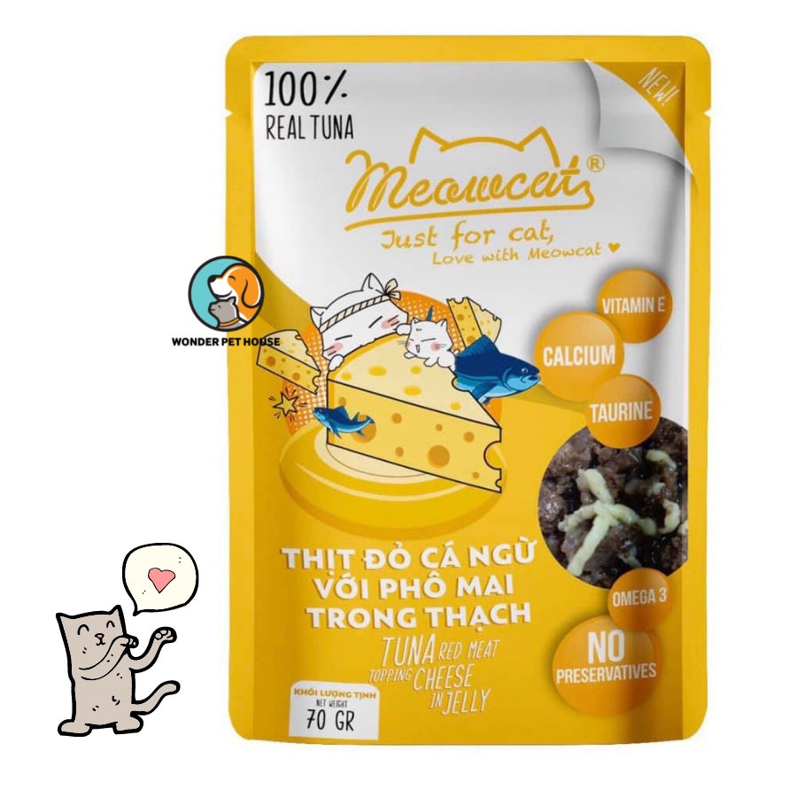 Pate MEOWCAT cho mèo gói 70gr- Đủ vị Thơm Ngon