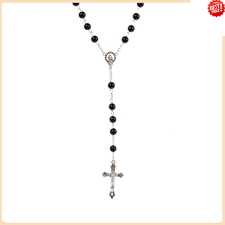 Dây chuyền nữ dạng hạt mạ bạc mặt hình cây thánh giá & trinh nữ Mary