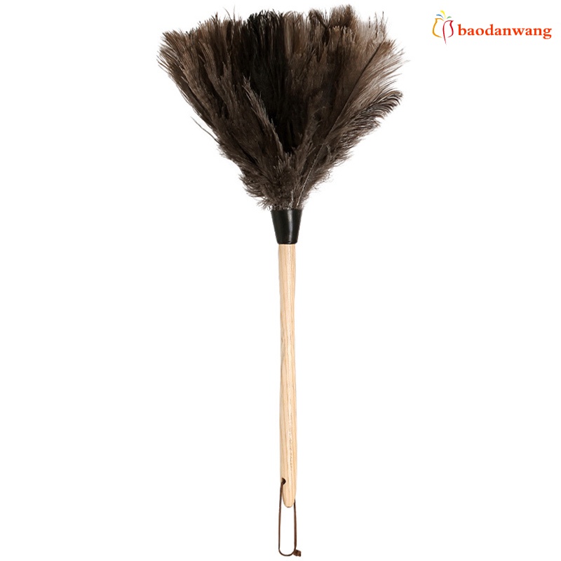Chổi lông vũ mềm cán gỗ quét bụi chống tĩnh điện tùy chọn kích thước