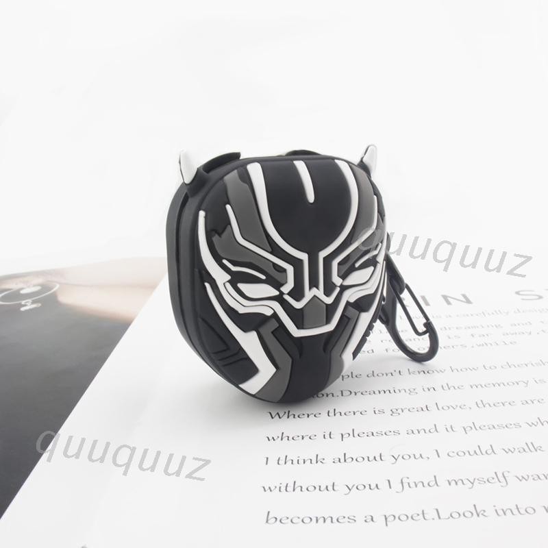 Vỏ Silicon Đựng Hộp Sạc Tai Nghe Thiết Kế Siêu Anh Hùng Báo Đen Bảo Vệ Cho Galaxy-Buds Live