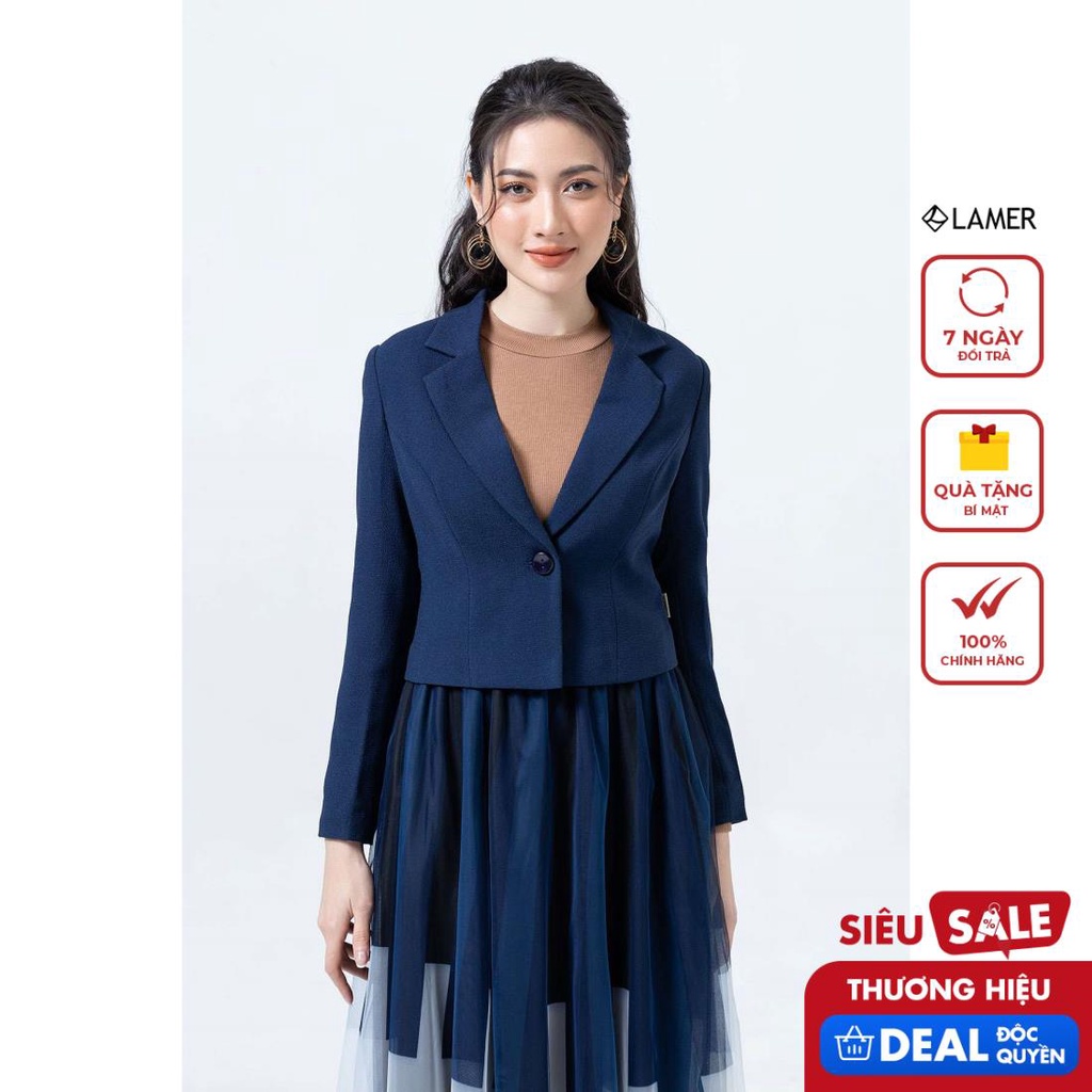 Áo vest lửng 2 lớp, cổ 2 ve by LAMER L65B21T007 | BigBuy360 - bigbuy360.vn