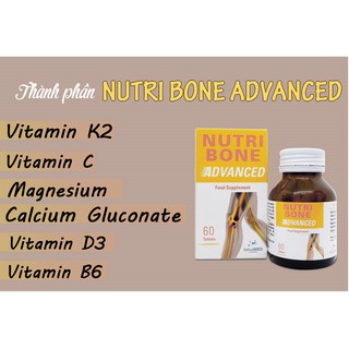 CHÍNH HÃNG NUTRI BONE ADVANCED 60 viên – Bổ sung canxi hiệu quả