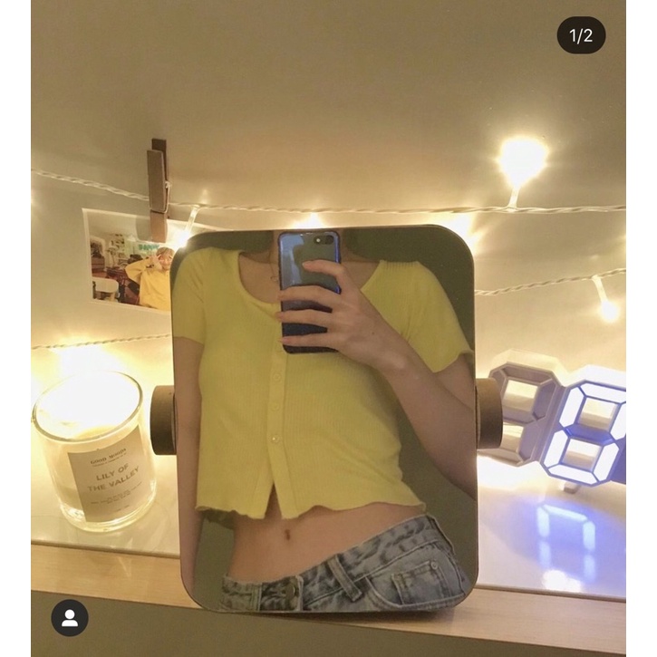 Áo croptop Libe vàng