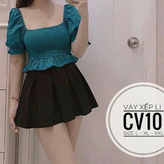 Chân váy big size xếp ly
