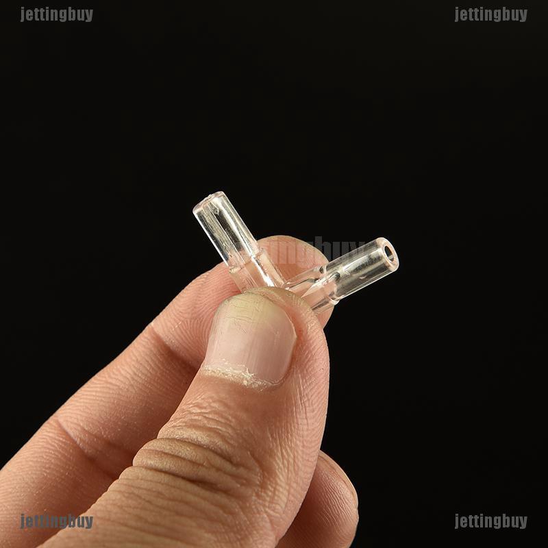 JETTING Bộ 10 ống nhựa cong trong suốt nối hệ thống bơm khí bể cá cảnh kích thước 2x2cm