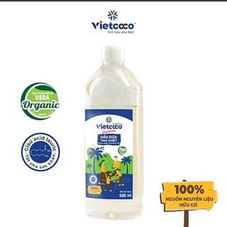 Dầu dừa ép lạnh hữu cơ vietcoco